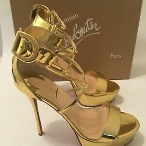 Gold Choca Christian Louboutin heels